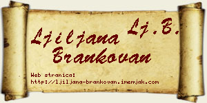 Ljiljana Brankovan vizit kartica